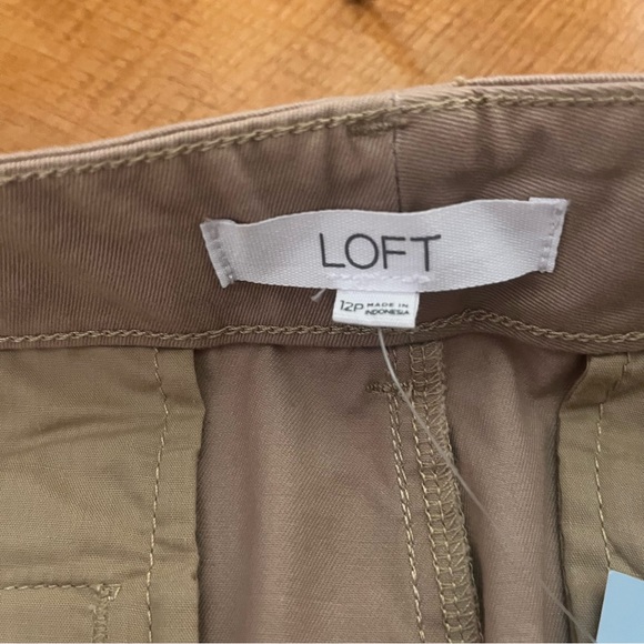 LOFT PETITE CHINO PANTS 12P KHAKI - Picture 11 of 12
